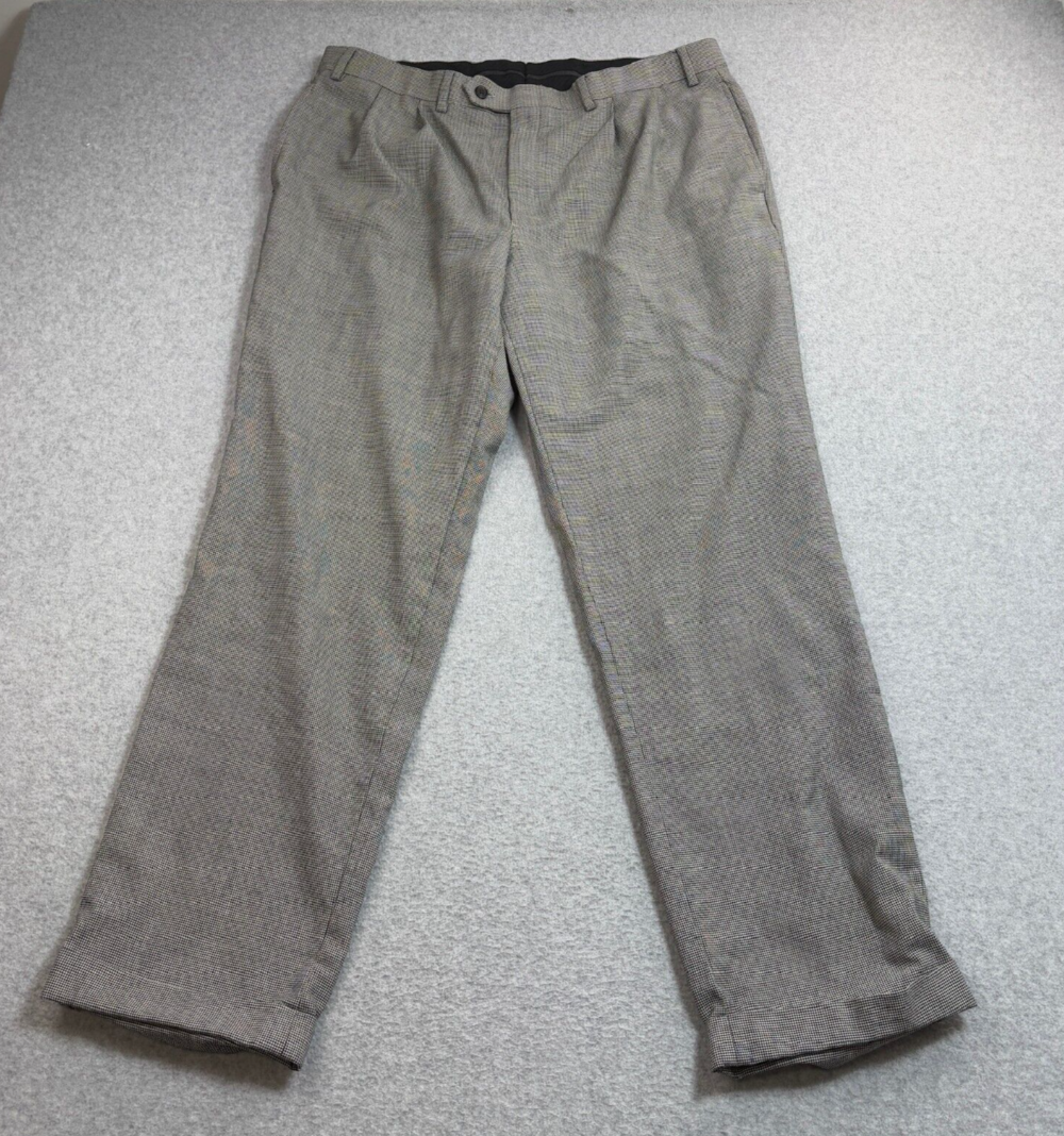 Lauren Ralph Pant Men 38x32 Houndstooth Cuff Pleat Heritage Academia Classic Y2K